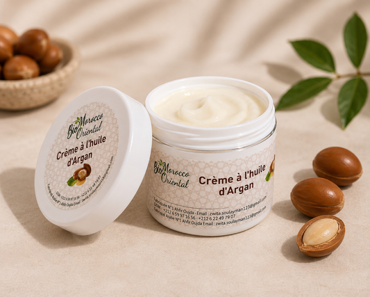 Crème à l’Huile d’Argan Naturelle – Hydratation Intense & Éclat Naturel | Bio Morocco Oriental