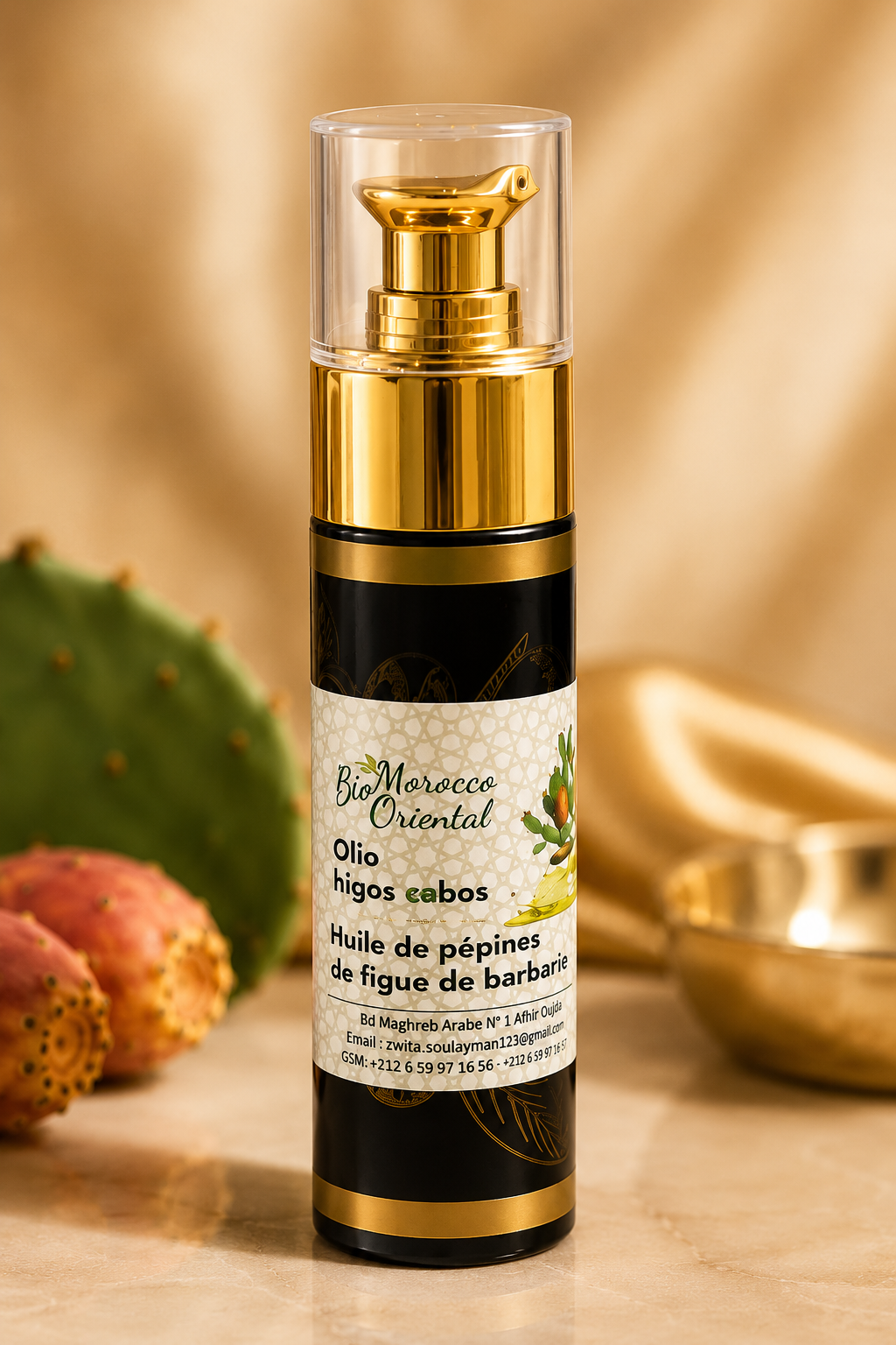 Sérum Élixir de Figue de Barbarie – Anti-Rides, Anti-Taches & Anti-Cernes | Huile Pure Bio Morocco Oriental